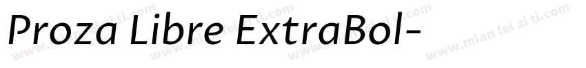 Proza Libre ExtraBol字体转换
